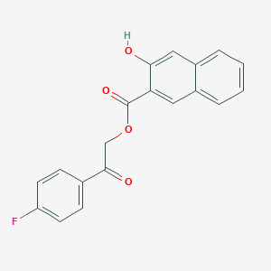 molecular formula C19H13FO4 B338908 2-(4-Fluorophenyl)-2-oxoethyl 3-hydroxy-2-naphthoate 