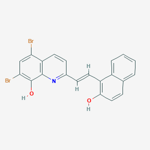 5,7-dibromo-2-[(E)-2-(2-hydroxynaphthalen-1-yl)ethenyl]quinolin-8-ol