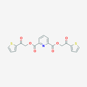 molecular formula C19H13NO6S2 B338913 Bis[2-oxo-2-(2-thienyl)ethyl] 2,6-pyridinedicarboxylate 