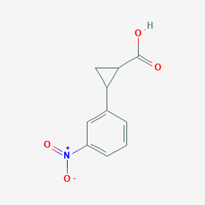 molecular formula C10H9NO4 B3389175 2-(3-Nitrophenyl)cyclopropane-1-carboxylic acid CAS No. 91880-89-6