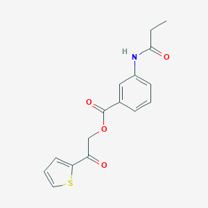molecular formula C16H15NO4S B338918 2-Oxo-2-(2-thienyl)ethyl 3-(propionylamino)benzoate 