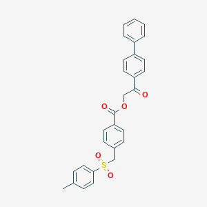 molecular formula C29H24O5S B338919 2-[1,1'-Biphenyl]-4-yl-2-oxoethyl 4-{[(4-methylphenyl)sulfonyl]methyl}benzoate 