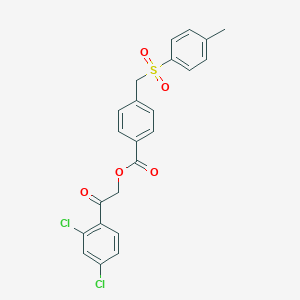 molecular formula C23H18Cl2O5S B338920 2-(2,4-Dichlorophenyl)-2-oxoethyl 4-{[(4-methylphenyl)sulfonyl]methyl}benzoate 