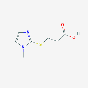 molecular formula C7H10N2O2S B3389208 3-[(1-methyl-1H-imidazol-2-yl)sulfanyl]propanoic acid CAS No. 919467-05-3