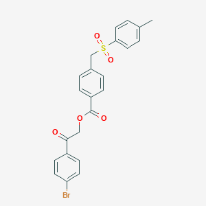 molecular formula C23H19BrO5S B338921 2-(4-Bromophenyl)-2-oxoethyl 4-{[(4-methylphenyl)sulfonyl]methyl}benzoate 