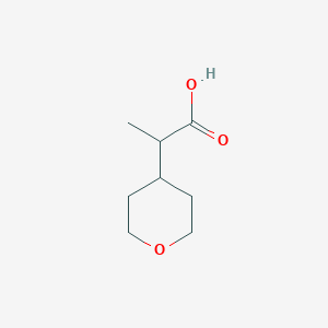 molecular formula C8H14O3 B3389226 2-(Oxan-4-yl)propanoic acid CAS No. 920297-25-2