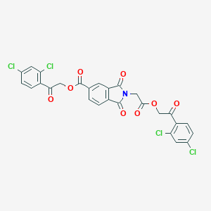 molecular formula C27H15Cl4NO8 B338924 2-(2,4-Dichlorophenyl)-2-oxoethyl 2-{2-[2-(2,4-dichlorophenyl)-2-oxoethoxy]-2-oxoethyl}-1,3-dioxo-5-isoindolinecarboxylate 