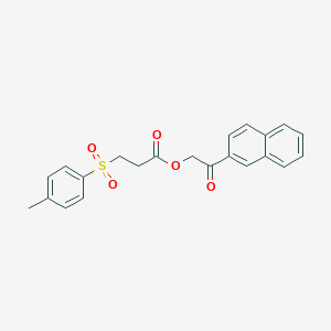 molecular formula C22H20O5S B338926 2-(2-Naphthyl)-2-oxoethyl 3-[(4-methylphenyl)sulfonyl]propanoate 