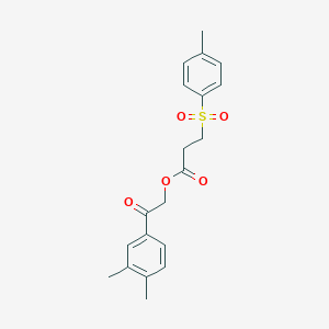 2-(3,4-Dimethylphenyl)-2-oxoethyl 3-[(4-methylphenyl)sulfonyl]propanoate