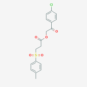 molecular formula C18H17ClO5S B338928 2-(4-Chlorophenyl)-2-oxoethyl 3-[(4-methylphenyl)sulfonyl]propanoate 