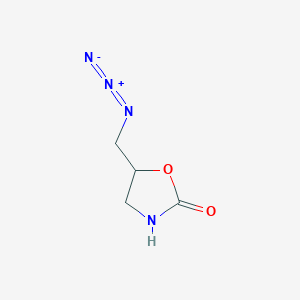 molecular formula C4H6N4O2 B3389282 5-(Azidomethyl)-1,3-oxazolidin-2-one CAS No. 923276-78-2