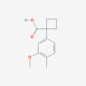 1-(3-Methoxy-4-methylphenyl)cyclobutane-1-carboxylic acid