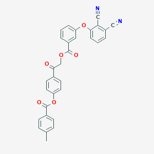 2-{4-[(4-Methylbenzoyl)oxy]phenyl}-2-oxoethyl 3-(2,3-dicyanophenoxy)benzoate
