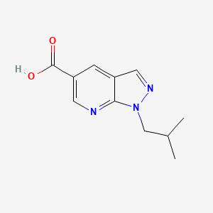 1-(2-methylpropyl)-1H-pyrazolo[3,4-b]pyridine-5-carboxylic acid