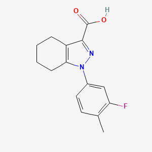 molecular formula C15H15FN2O2 B3389327 1-(3-fluoro-4-methylphenyl)-4,5,6,7-tetrahydro-1H-indazole-3-carboxylic acid CAS No. 926195-95-1