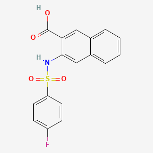 molecular formula C17H12FNO4S B3389337 3-(4-Fluorobenzenesulfonamido)naphthalene-2-carboxylic acid CAS No. 926200-59-1