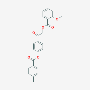 molecular formula C24H20O6 B338934 2-{4-[(4-Methylbenzoyl)oxy]phenyl}-2-oxoethyl 2-methoxybenzoate 