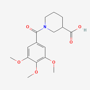 molecular formula C16H21NO6 B3389340 1-(3,4,5-Trimethoxybenzoyl)piperidine-3-carboxylic acid CAS No. 926202-97-3