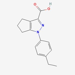 molecular formula C15H16N2O2 B3389347 1-(4-ethylphenyl)-1H,4H,5H,6H-cyclopenta[c]pyrazole-3-carboxylic acid CAS No. 926204-51-5