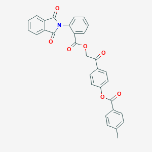 molecular formula C31H21NO7 B338935 2-{4-[(4-methylbenzoyl)oxy]phenyl}-2-oxoethyl 2-(1,3-dioxo-1,3-dihydro-2H-isoindol-2-yl)benzoate 
