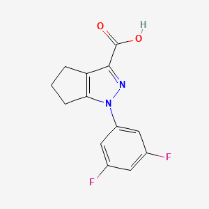 1-(3,5-difluorophenyl)-1H,4H,5H,6H-cyclopenta[c]pyrazole-3-carboxylic acid