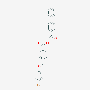 molecular formula C28H21BrO4 B338936 2-[1,1'-Biphenyl]-4-yl-2-oxoethyl 4-[(4-bromophenoxy)methyl]benzoate 