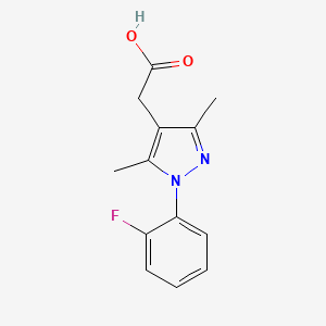 2-[1-(2-fluorophenyl)-3,5-dimethyl-1H-pyrazol-4-yl]acetic acid