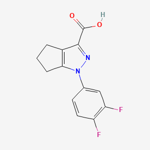 molecular formula C13H10F2N2O2 B3389395 1-(3,4-difluorophenyl)-1H,4H,5H,6H-cyclopenta[c]pyrazole-3-carboxylic acid CAS No. 926219-23-0