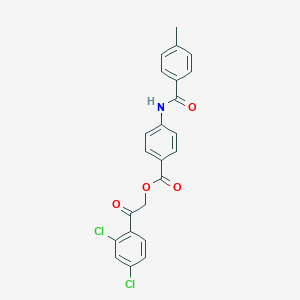 molecular formula C23H17Cl2NO4 B338940 2-(2,4-Dichlorophenyl)-2-oxoethyl 4-[(4-methylbenzoyl)amino]benzoate 