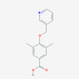 molecular formula C15H15NO3 B3389419 3,5-Dimethyl-4-(pyridin-3-ylmethoxy)benzoic acid CAS No. 926230-66-2