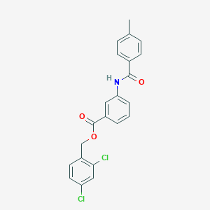 molecular formula C22H17Cl2NO3 B338944 2,4-Dichlorobenzyl 3-[(4-methylbenzoyl)amino]benzoate 