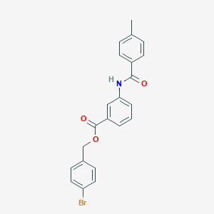 molecular formula C22H18BrNO3 B338946 4-Bromobenzyl 3-[(4-methylbenzoyl)amino]benzoate 