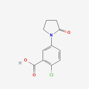 molecular formula C11H10ClNO3 B3389509 2-Chloro-5-(2-oxopyrrolidin-1-YL)benzoic acid CAS No. 926271-79-6