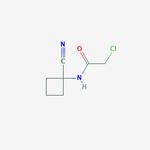 molecular formula C7H9ClN2O B3389510 2-Chloro-N-(1-cyanocyclobutyl)acetamide CAS No. 926273-74-7