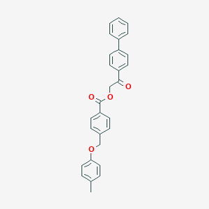 molecular formula C29H24O4 B338952 2-[1,1'-Biphenyl]-4-yl-2-oxoethyl 4-[(4-methylphenoxy)methyl]benzoate 