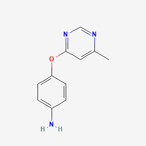 molecular formula C11H11N3O B3389541 4-[(6-Methylpyrimidin-4-yl)oxy]aniline CAS No. 927982-67-0