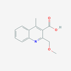 molecular formula C13H13NO3 B3389554 2-(Methoxymethyl)-4-methylquinoline-3-carboxylic acid CAS No. 929974-49-2