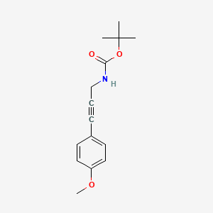 molecular formula C15H19NO3 B3389573 叔丁基N-[3-(4-甲氧基苯基)丙-2-炔-1-基]氨基甲酸酯 CAS No. 929975-74-6