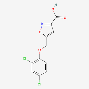 molecular formula C11H7Cl2NO4 B3389600 5-(2,4-Dichlorophenoxymethyl)-1,2-oxazole-3-carboxylic acid CAS No. 932894-91-2