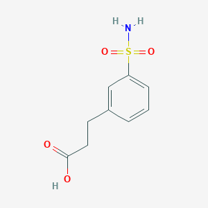 molecular formula C9H11NO4S B3389652 3-(3-Sulfamoyl-phenyl)-propionic acid CAS No. 933728-67-7