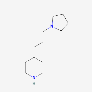 molecular formula C12H24N2 B3389660 4-[3-(Pyrrolidin-1-yl)propyl]piperidine CAS No. 933746-67-9