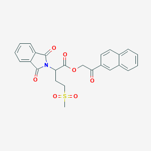 2-(2-naphthyl)-2-oxoethyl 2-(1,3-dioxo-1,3-dihydro-2H-isoindol-2-yl)-4-(methylsulfonyl)butanoate
