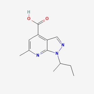 molecular formula C12H15N3O2 B3389672 1-(butan-2-yl)-6-methyl-1H-pyrazolo[3,4-b]pyridine-4-carboxylic acid CAS No. 934106-80-6