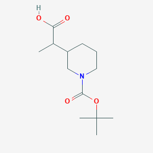 molecular formula C13H23NO4 B3389678 N-BOC-3-PIPERIDINE methylaCETATE CAS No. 934342-38-8