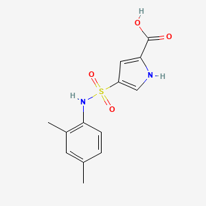 molecular formula C13H14N2O4S B3389759 4-[(2,4-dimethylphenyl)sulfamoyl]-1H-pyrrole-2-carboxylic acid CAS No. 937609-45-5