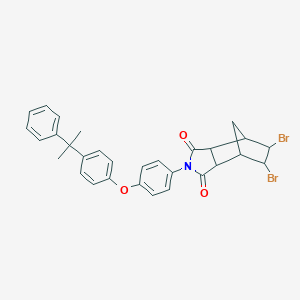 molecular formula C30H27Br2NO3 B338976 5,6-dibromo-2-{4-[4-(2-phenylpropan-2-yl)phenoxy]phenyl}hexahydro-1H-4,7-methanoisoindole-1,3(2H)-dione 