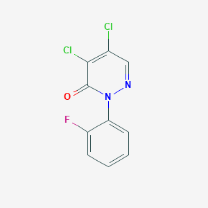 molecular formula C10H5Cl2FN2O B3389767 4,5-Dichloro-2-(2-fluorophenyl)-2,3-dihydropyridazin-3-one CAS No. 937619-97-1