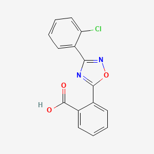 molecular formula C15H9ClN2O3 B3389781 2-[3-(2-Chlorophenyl)-1,2,4-oxadiazol-5-yl]benzoic acid CAS No. 937650-81-2