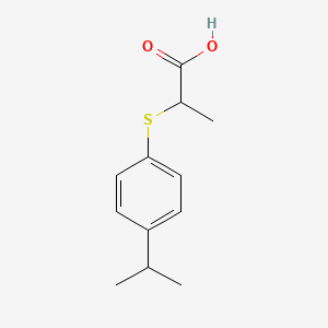 molecular formula C12H16O2S B3389799 2-{[4-(Propan-2-yl)phenyl]sulfanyl}propanoic acid CAS No. 938138-02-4
