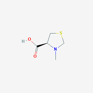 molecular formula C5H9NO2S B033898 4-Thiazolidinecarboxylicacid,3-methyl-,(S)-(9CI) CAS No. 106357-10-2